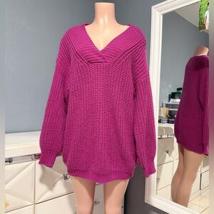 Magenta Tunic Sweater
